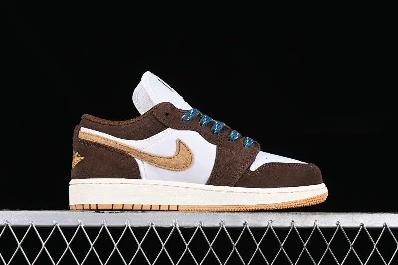 All categories Air Jordan Jordan series basketball shoes Air Jordan 1 Low G version pure original Air Jordan 1 Low "Cacao Wow" AJ1 Joe 1 Mocha color low-top cultural casual sneakers FB2216-200